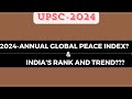 Latest #Annual Global ✌️ Peace Index# #globalpeacefoundation #currentaffairs