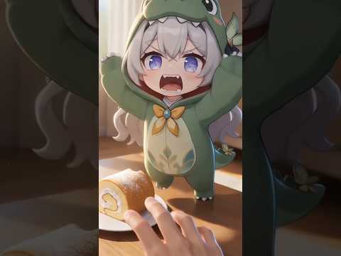 ホタルちゃんが食べ物を必死に守る！その姿に癒やされる動画