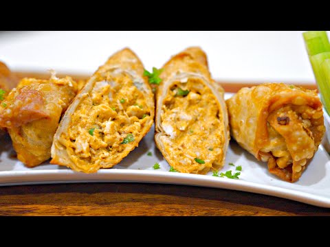 BUFFALO CHICKEN EGGROLLS🔥🔥| Super Bowl Appetizer
