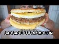 How To Cook A Giant SAUSAGE EGG MCMUFFIN DIY COPYCAT RECIPE