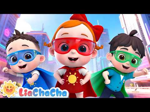 Superheroes Help Friends | Superhero Song | Cardboard House | LiaChaCha Nursery Rhymes & Kids Songs