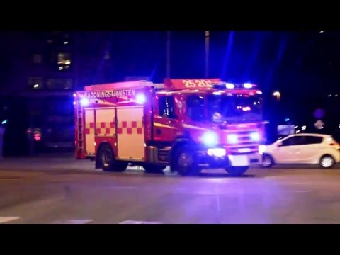 Rescue Tanker Linköping FD station Kallestrad responding