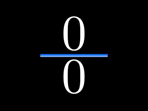 I Finally Found Out What 0/0 Should Be