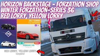FORZA HORIZON 4-Weekly forzathon challenges RED LORRY, YELLOW LORRY-horizon backstage-forzathon shop