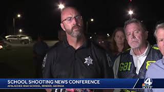 LIVE: News conference after school shooting at  High School in Winder, Georgia.
