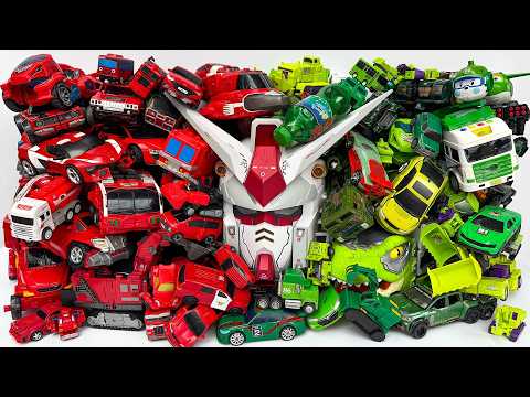 Ultimate Toy Hunt: 100+ Transformers Red & Green Robot Tobot Car: DEVASTATOR, OPTIMUS PRIME & GUNDAM