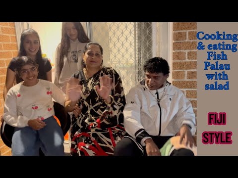 Fiji Style Cooking & Eating - fish palau with salad