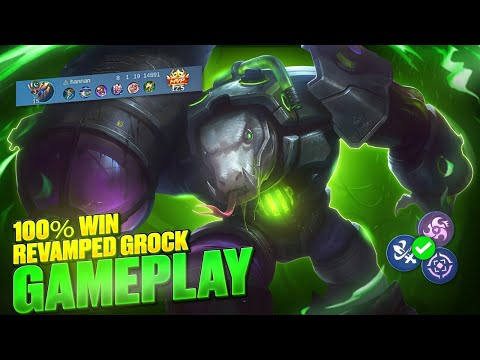Grock With Assassin Emblem = MONSTER! | 8/1/19 MVP Roam Build  | Revamped   Grock Gameplay 2025