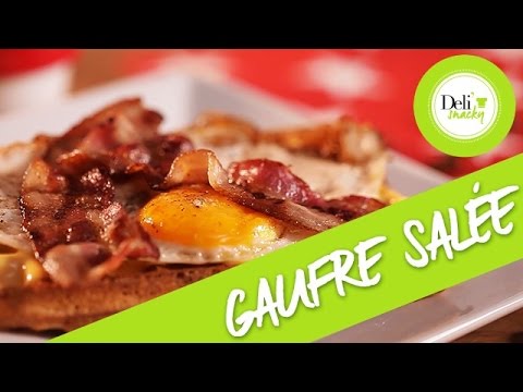 Recette Gaufres au bacon et cheddar