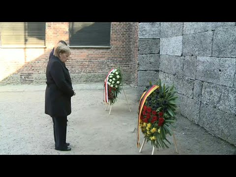 Angela Merkel rend hommage aux victimes d'Auschwitz | AFP Images