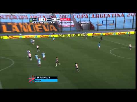 Gol de Sarulyte. Arsenal 1 - Unión 1. Fecha 13. Primera División 2015. FPT.