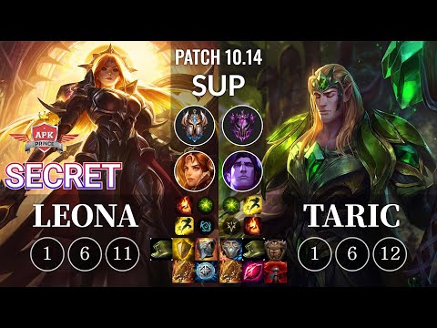 APK Secret Leona vs Taric Sup - KR Patch 10.14