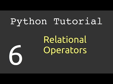 Relational Operators Python Tutorial 6