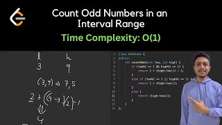 YouTube video '1523. Count Odd Numbers in an Interval Range | LeetCode | O(1)'