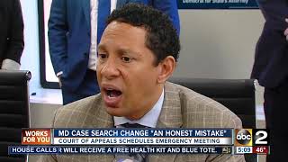 MD Case search change  an honest mistake