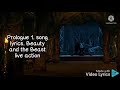 Prologue 1 Song Lyrics The Beauty And The Beast Live Action