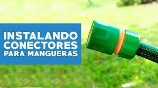 ¿Cómo instalar conectores para mangueras de riego