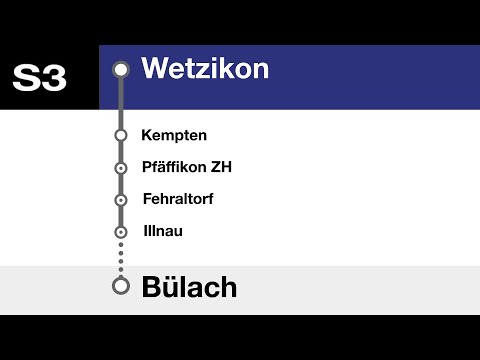 ZVV (SBB) Ansagen » S3 Wetzikon — Hardbrücke — Bülach (2021) | SLBahnen