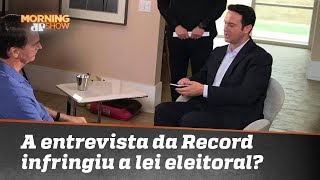 Entrevista de Bolsonaro para a Record infringiu a lei eleitoral?