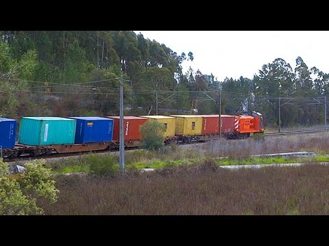 Comboio contentores com Medway 5600 a titular e 1400 à cauda