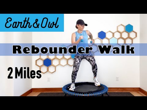 BRISK 2 Mile Rebounder Walk Workout | 30 Minute Low Impact Mini Trampoline Fitness (4000 Steps) thumbnail