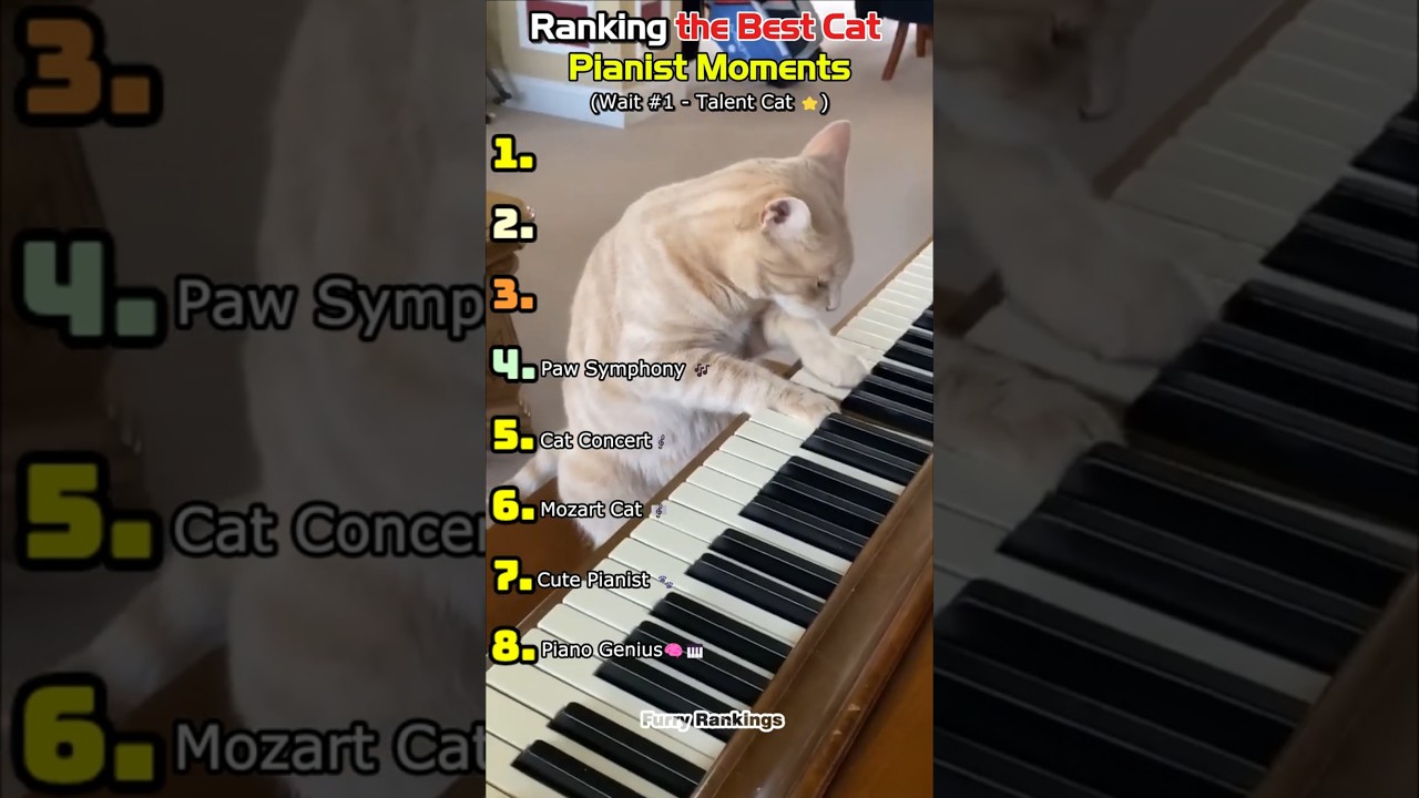 Ranking the Best Cat Pianist Moments! 😹🎹 #piano  #catpiano