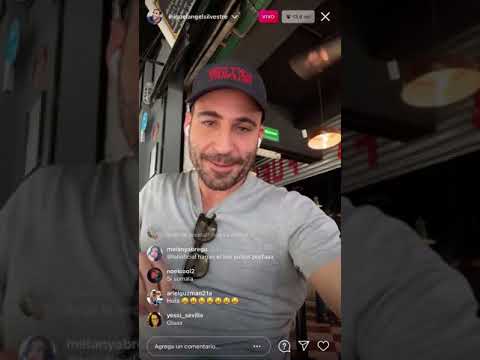Reacción de Miguel Ángel Silvestre al conectarse en su InstagramLive Lali Esposito SKY ROJO