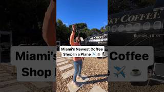 Miami Coffee Shop In A Plane ✈️☕️ #travel #miami #brickellmiami #coffee