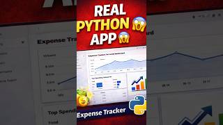 I Built a Real Expense Tracker in Python 😱 Streamlit + SQLite #shorts #python #coding