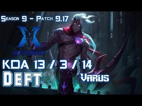 KZ Deft VARUS vs EZREAL ADC - Patch 9.17 KR Ranked