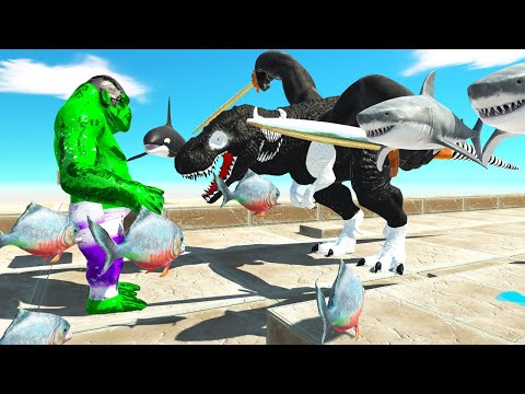 IRON HULK GORO FLYING CARNIVOROUS FISH DEATH RUN - Animal Revolt Battle Simulator ARBS