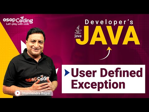 User Defined Exception Custom Exceptions Exception Handling Java For Developers Java Lec72