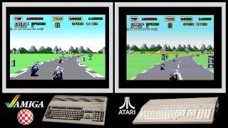 A500 vs Atari ST : SUPER HANG-ON (Side by side comparison)