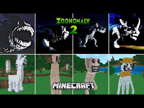 ALL NEW JUMPSCARES 1ST vs 3RD person - Zoonomaly 2 (Minecraft)