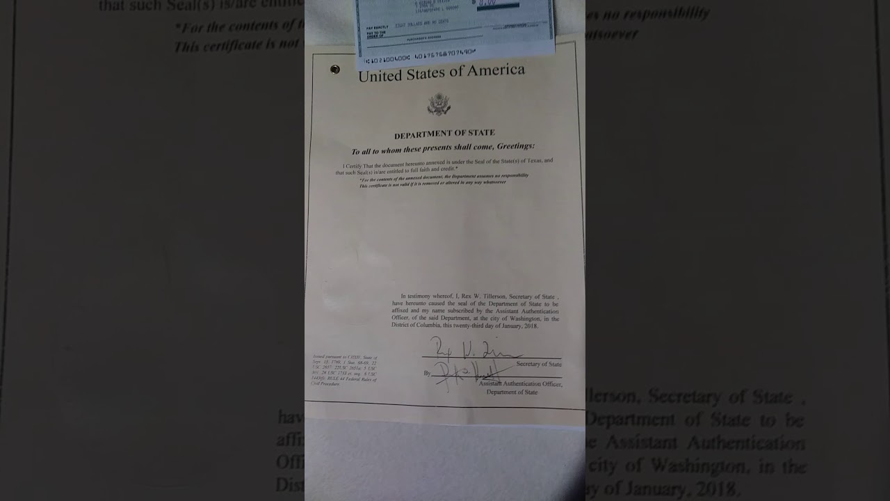 Authenticating Your Birth Certificate