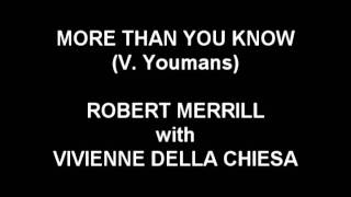 More Than You Know - Robert Merrill