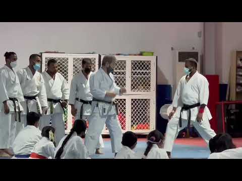 W.S.K.F Chief  Sensei Hitoshi Kasuya Demonstrating Importance of  pull Back while doing Kicks.