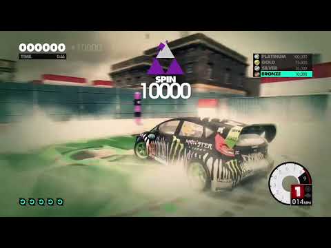 Dirt 3 - Gymkhana Academy Spin Tutorial Gameplay.  Revenge, Going For Platinum!