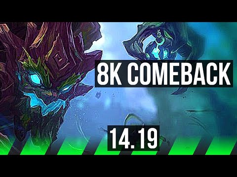 MAOKAI vs GRAVES (JGL) | 8k comeback, 3/4/20, 500+ games | BR Master | 14.19
