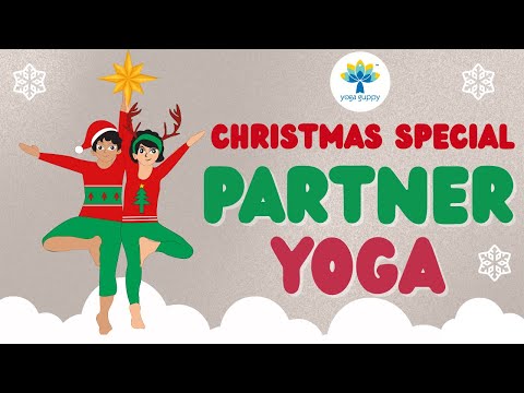 Fun Christmas Partner Yoga Poses for Kids | Xmas Soecial | Yoga for Children | Yoga Guppy