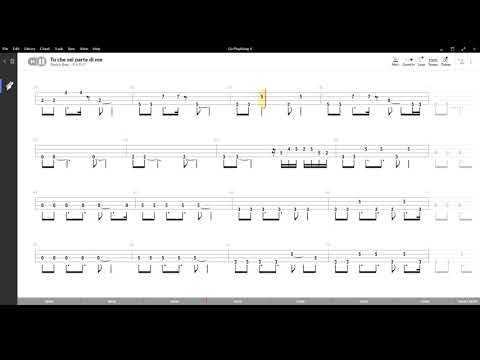 Tu che sei parte di me ( Pacifico/Nannini ),Tablatura e base Senza Basso- Backing bass track-NO BASS