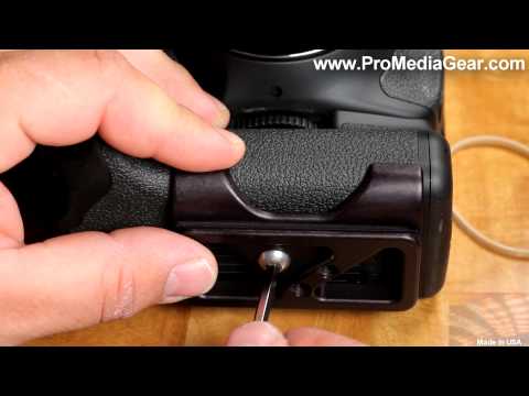 Plate for Canon 5d mark II Grip BG-E6 Arca swiss type by ProMediaGear.mp4