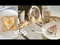Study vlog 🍞studying at cafè, 6am morning routine, skincare, what i eat, aesthetic notes, ft. Fotor