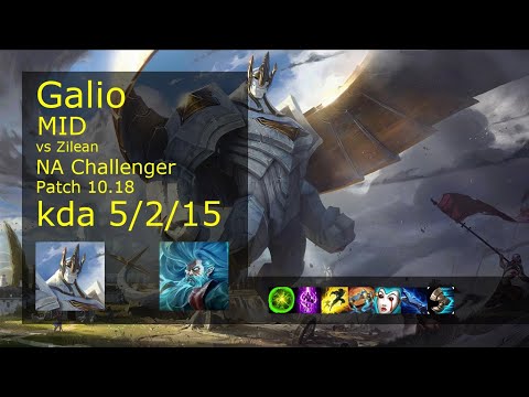 Galio vs Zilean Mid - NA Challenger 5/2/15 Patch 10.18 Gameplay