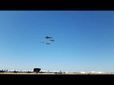 USAF HERITAGE FLIGHT ( A-1, P-51, F-22 and F-16)