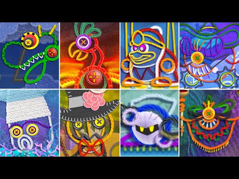 Kirby's Epic Yarn - All Bosses (No Damage)