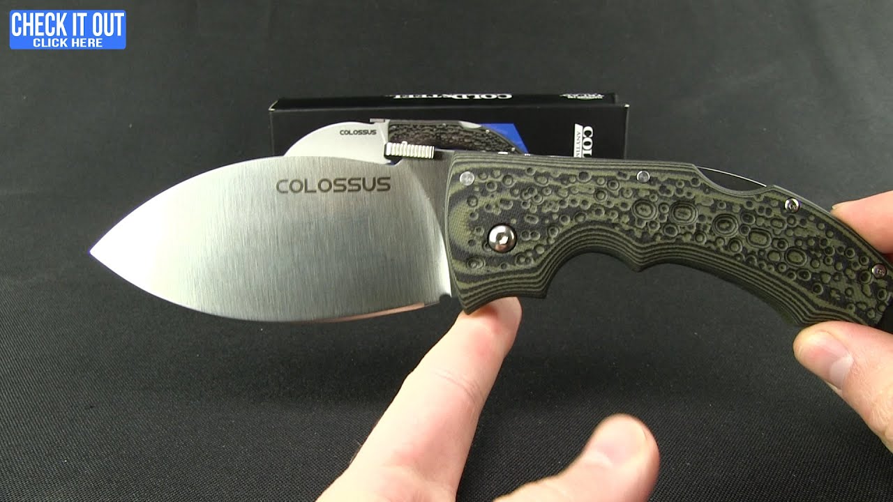 Cold Steel Colossus I Lockback Knife Green/Black (4" Satin) 28DWA