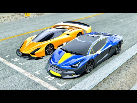 Lamborghini Scorpion Concept vs SSC Tuatara GTR at Deep Forest Raceway