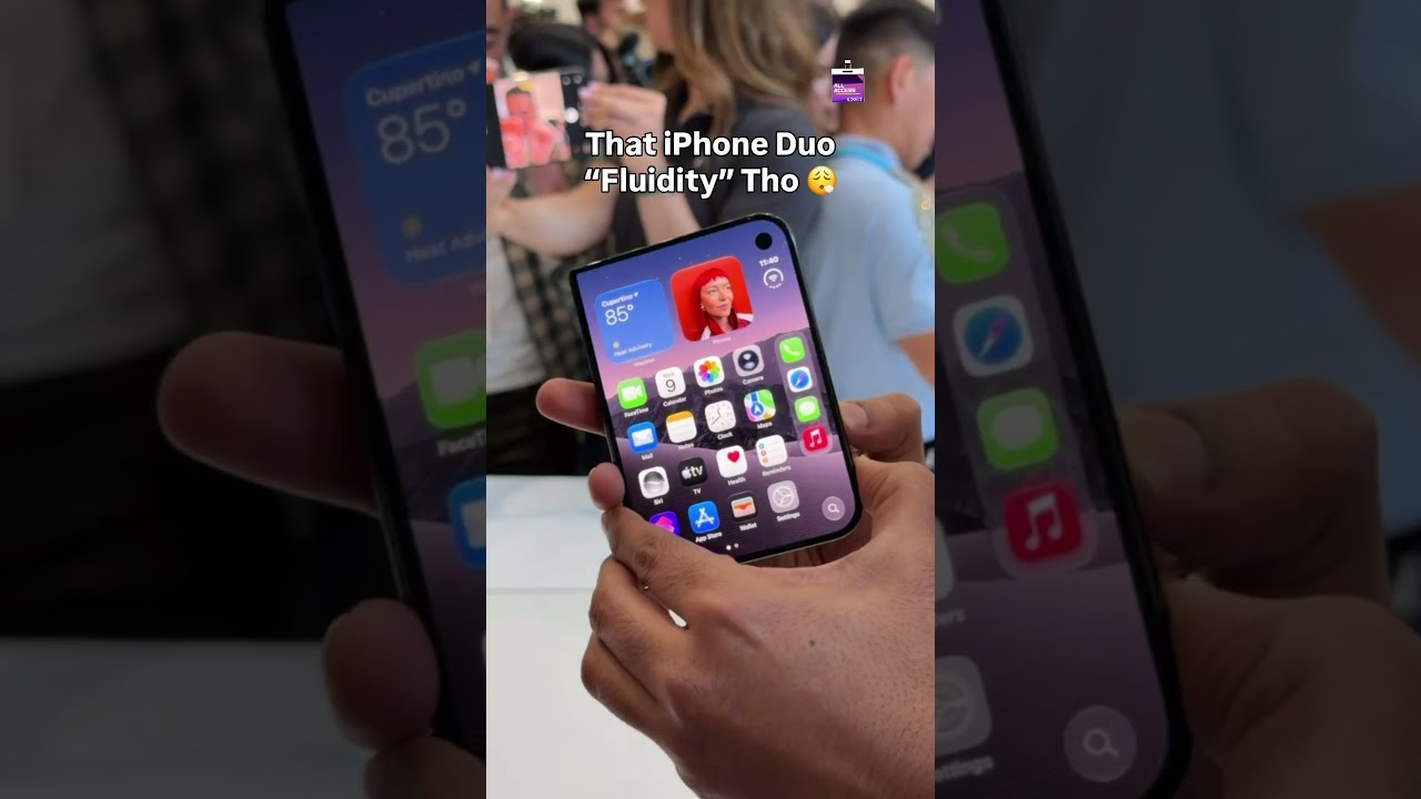 Unfolding the iPhone Duo Looks So Smooth