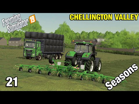 SPRING HAY AND SILAGE WORK Chellington Valley Timelapse - FS19 Ep 21